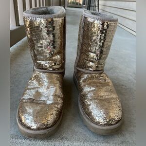 UGG Silver Sequin Boots